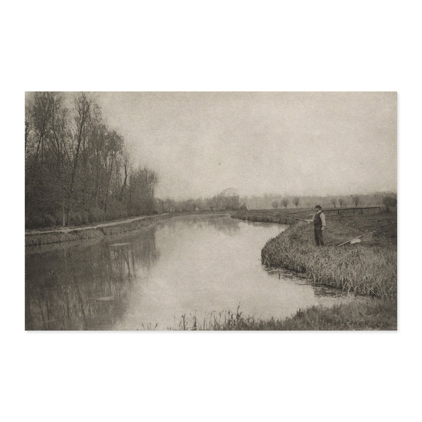 Peter Henry Emerson, Plate X The October Hole, Near Hoddesdon 1888