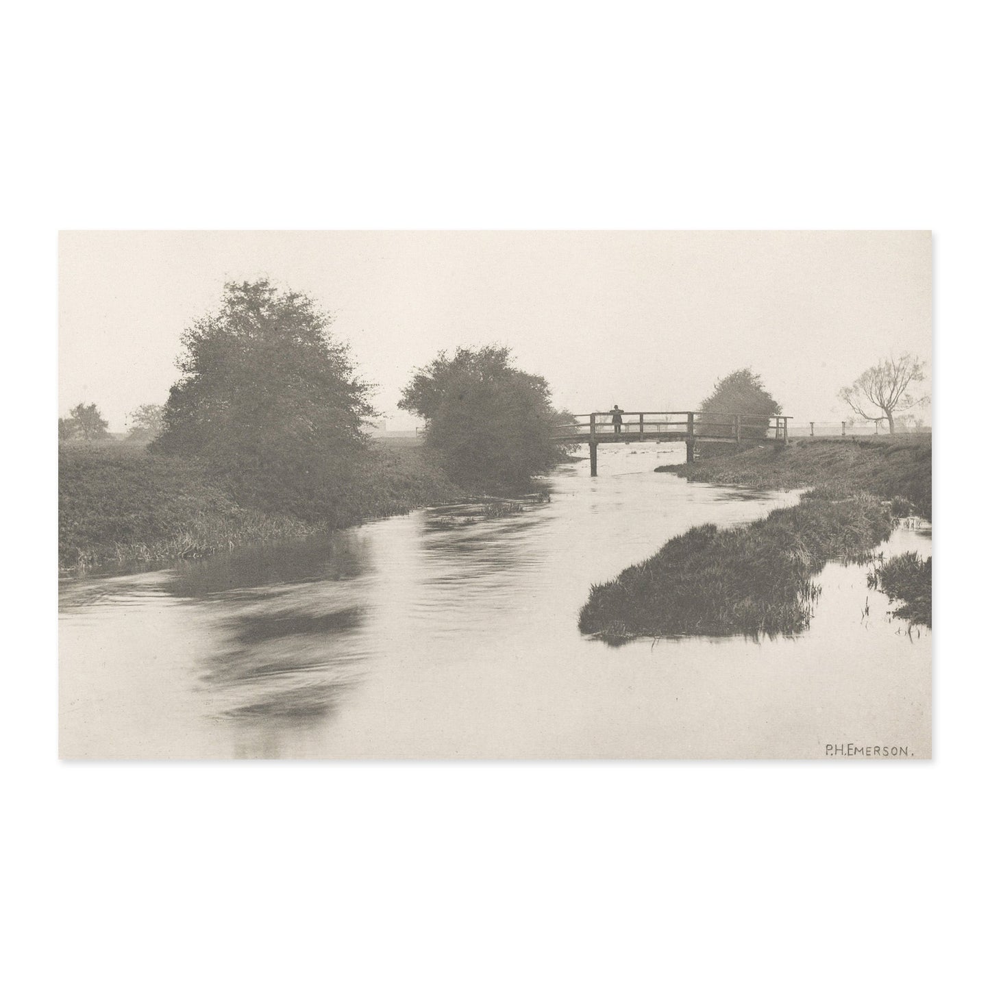 Peter Henry Emerson, Plate XXVI Footbridge Near Tottenham 1888