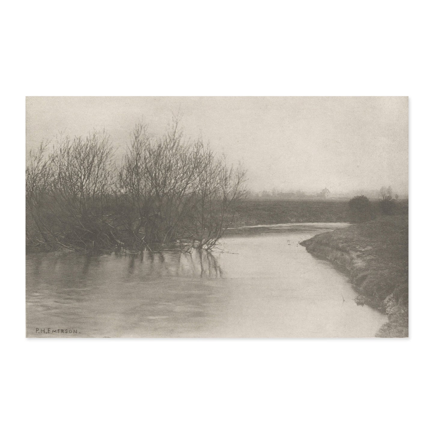 Peter Henry Emerson, Plate XXVII The Lea Near Tottenham 1888