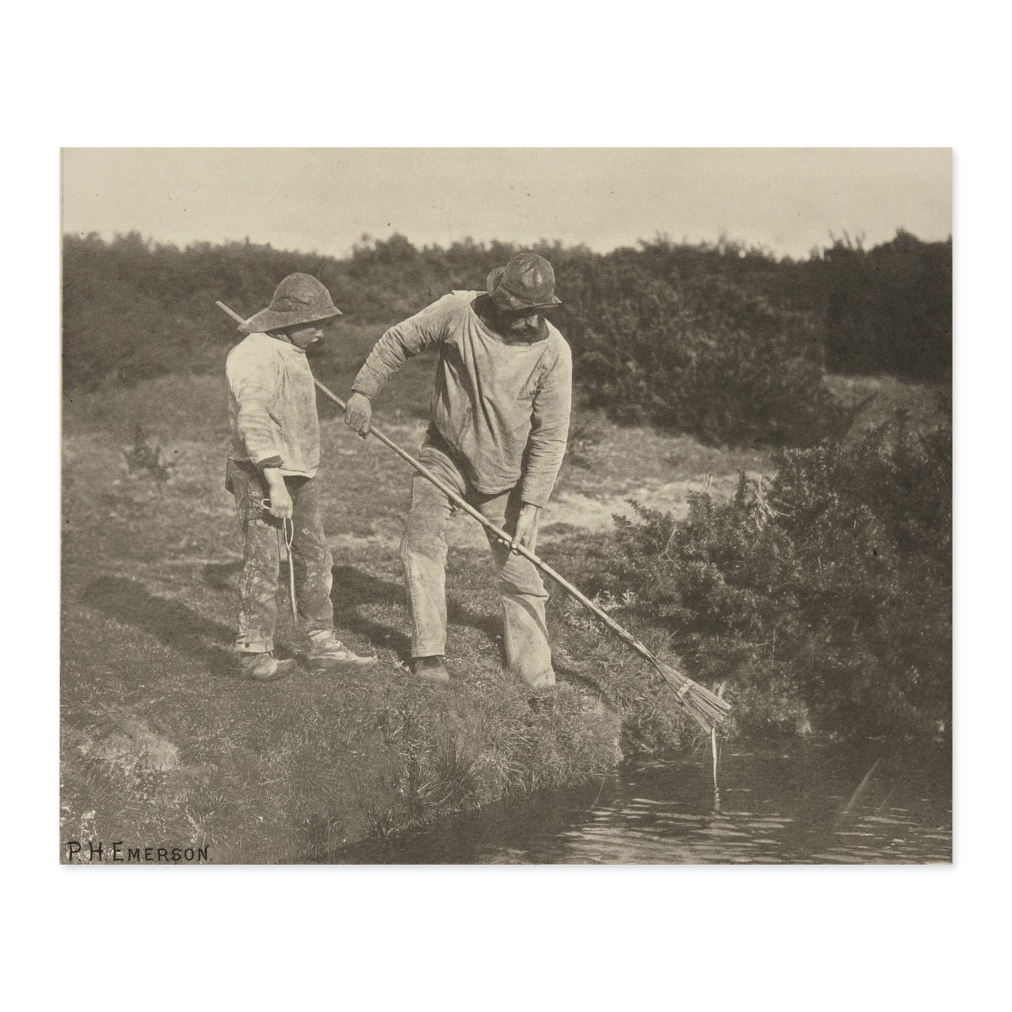 Peter Henry Emerson, Eel-Picking in Suffolk Waters 1888