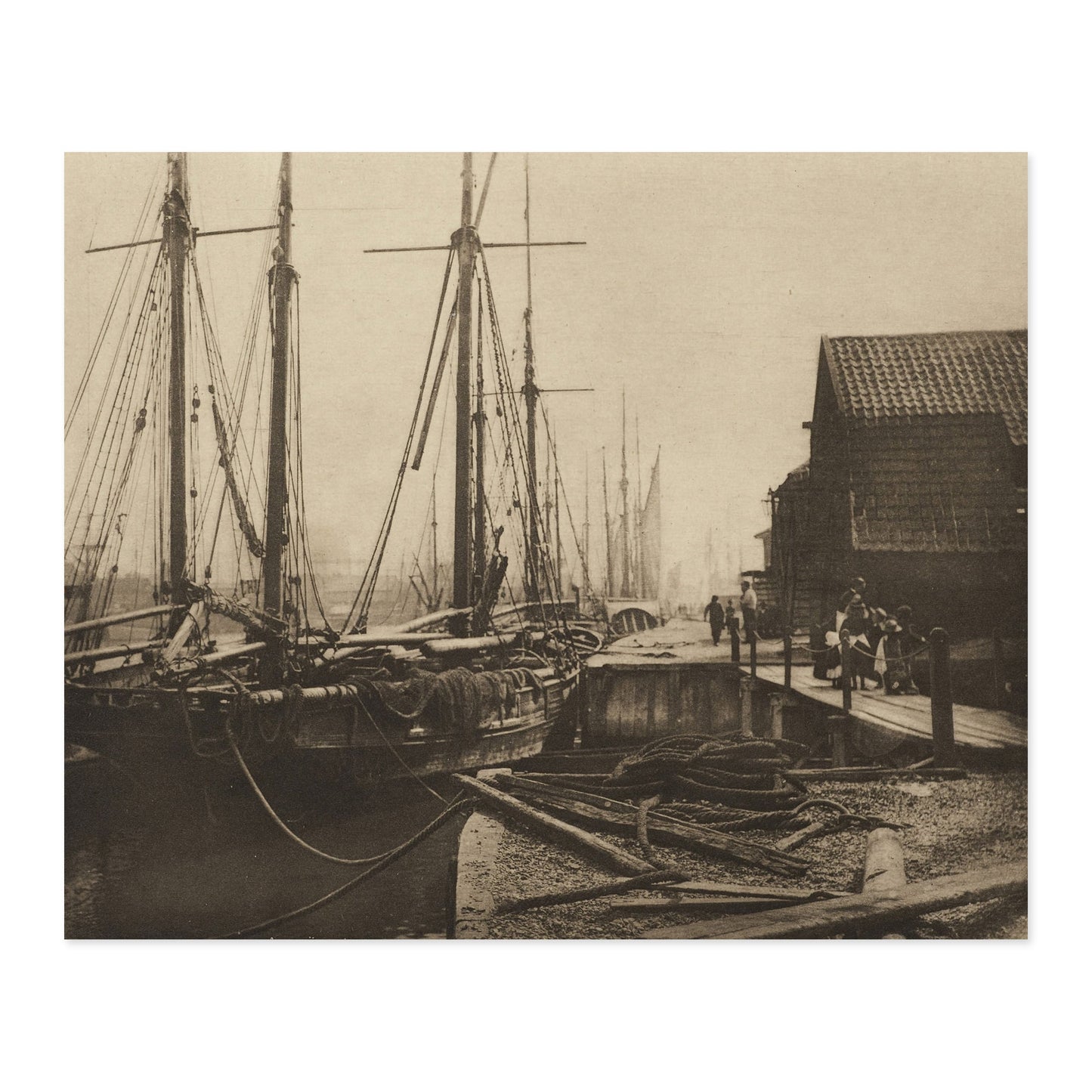 Peter Henry Emerson, The Quays at Dinner-Time 1890