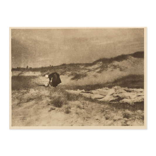 Heinrich Kuehn, Washerwoman on the Dunes 1906